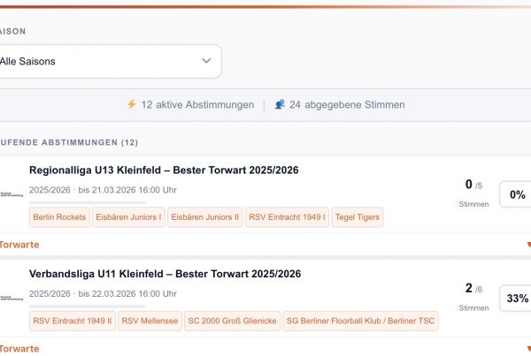Best Goalies: eine neues Voting-Tool zur Saison 2025/26