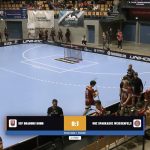 Anzeige des Pausenstands. Foto: Floorball-facts.de