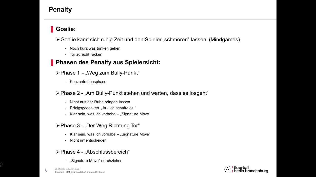 Kurs 004 Standardsituationen - 4. Penalty