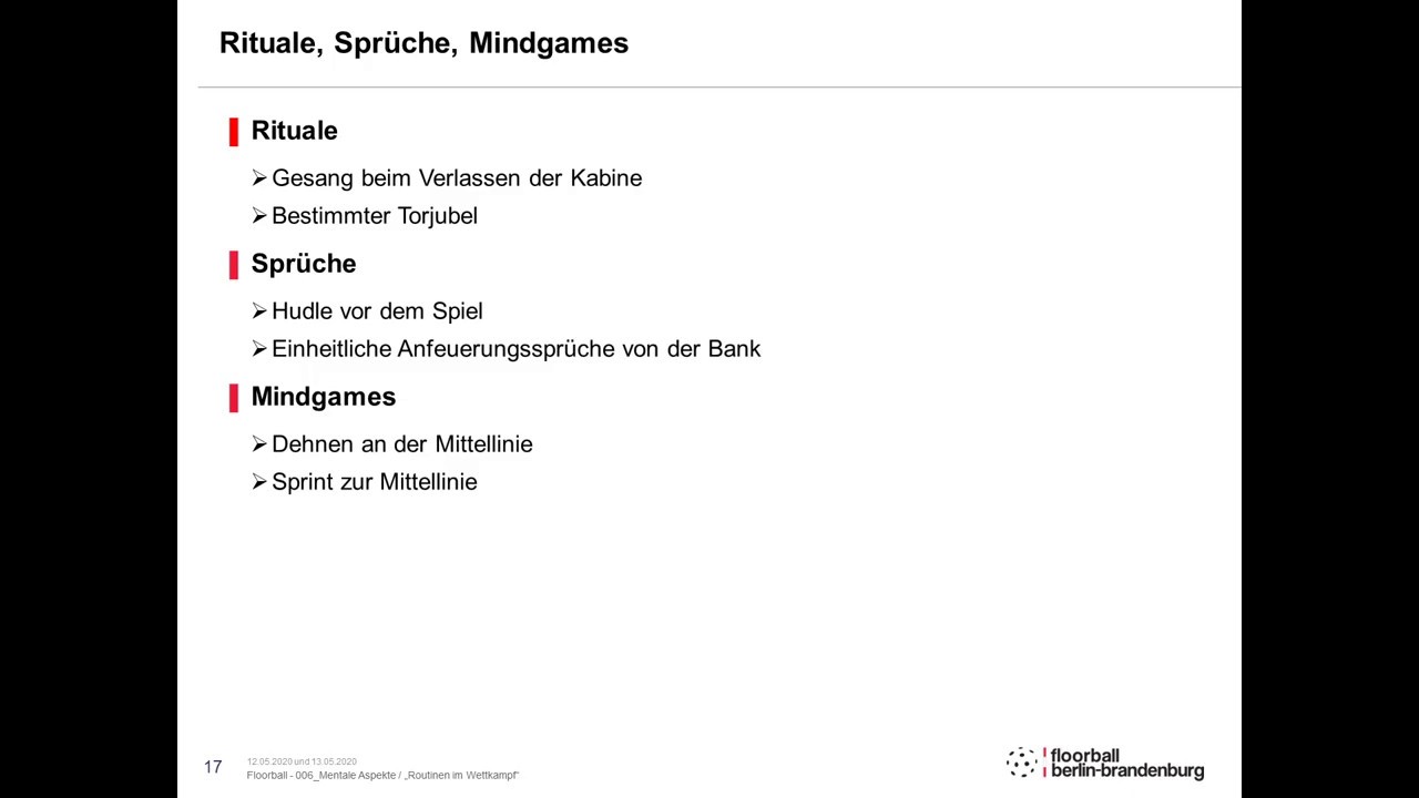 Kurs 006 Mentale Aspekte - 6. Rituale Sprüche Mindgames